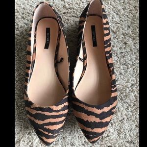 Tiger print flats